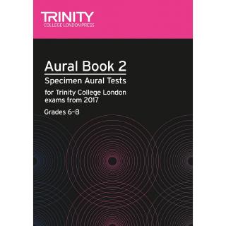 (โค้ดINCSM2Lลด70฿) Trinity Aural Tests Book 2, from 2017 (Grades 6–8) (+ 2 CDs) TCL015815