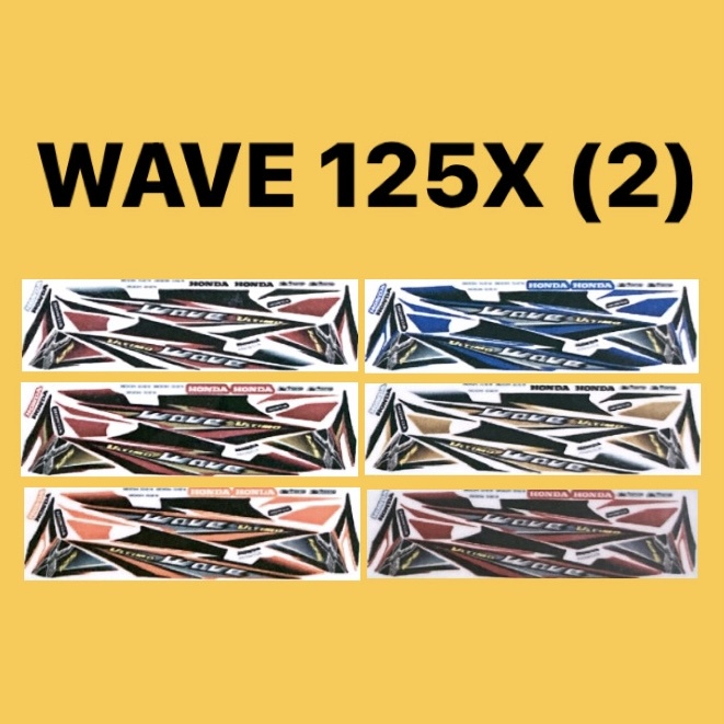 WAVE125X WAVE125-X ULTIMO (2) Body Sticker / Stripe STRIKE BODY COVER SET COVERSET STRIPE STIKER WAV