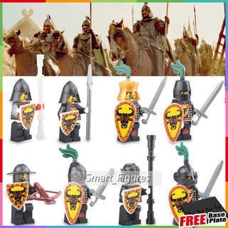 Bull King Knights Minifigures ยุคกลางปราสาทอัศวินทหารของเล่นของขวัญ Building Blocks Mini Figures AX9807