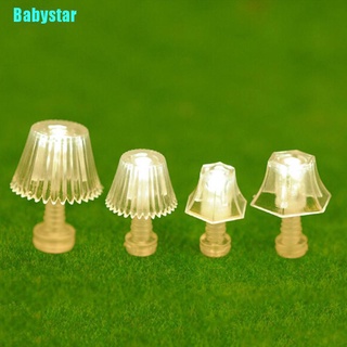 (Babystar) โคมไฟตั้งโต๊ะ ขนาดเล็ก 1:20 สําหรับบ้านตุ๊กตา