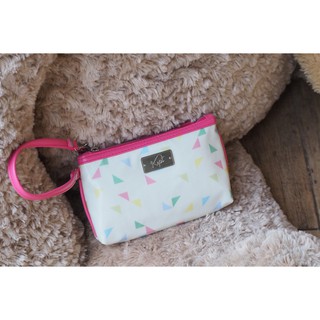 KEPT Wristlet Bag รุ่นstandard กระเป๋าคล้องมือ ผ้าเคลือบกันน้ำ กระเป๋าสตางค์ ลาย Color Party (Pastel)