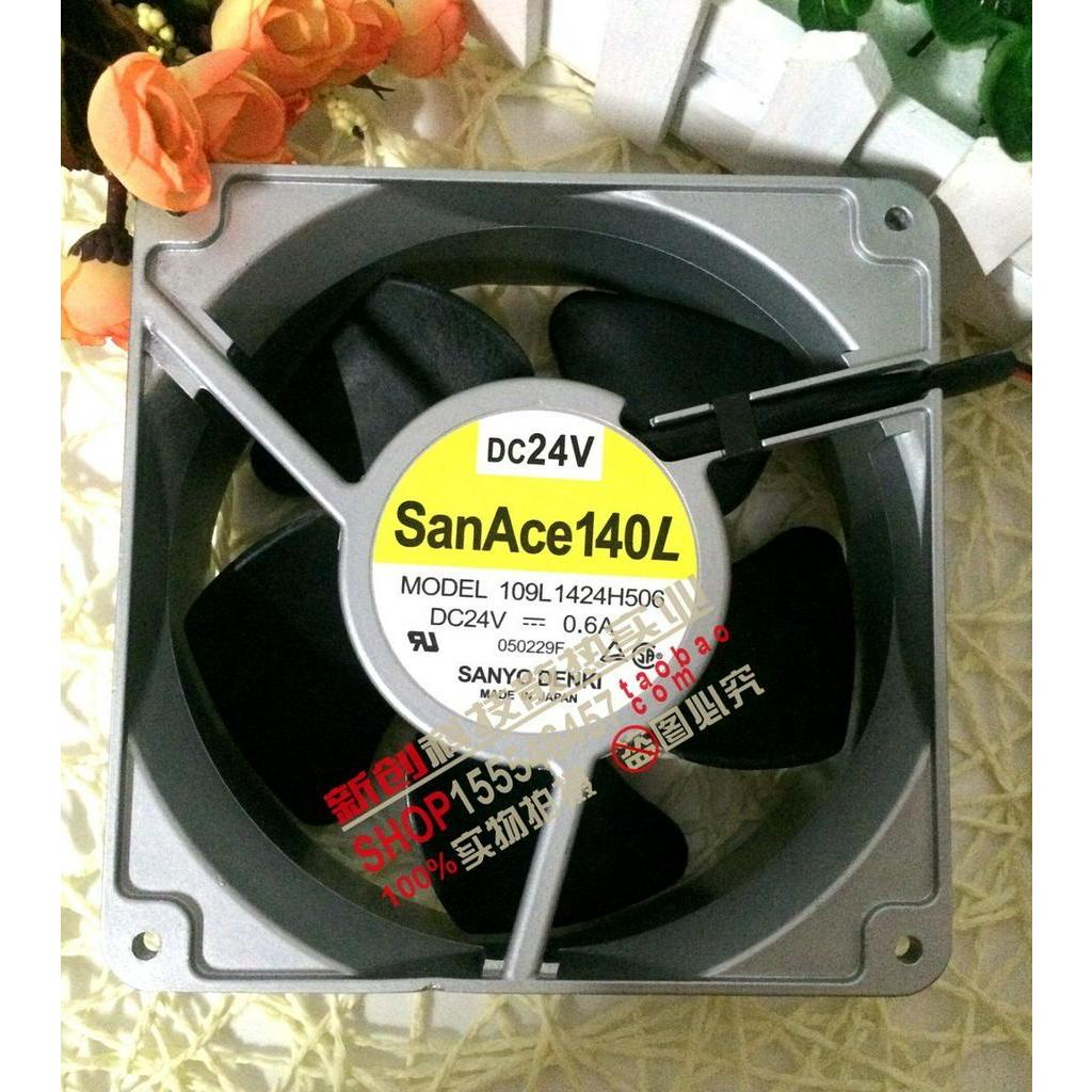 109L1424H506 24V 0.6A 140 * 140 * 50MM SANYO SANYO พัดลมระบายความร้อน