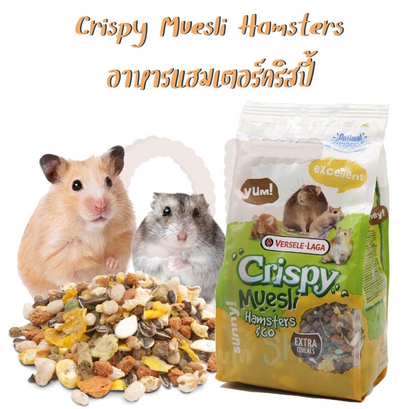 Crispy Muesli Hamsters อาหารแฮมเตอร์คริสปี้ ขนาด 450 กรัม