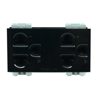 เต้ารับคู่ 3 ขา มีกราวด์ CT ELECTRIC CPS-116 สีดำ DOUBLE SOCKET CT ELECTRIC CPS-116 3-PIN BLACK