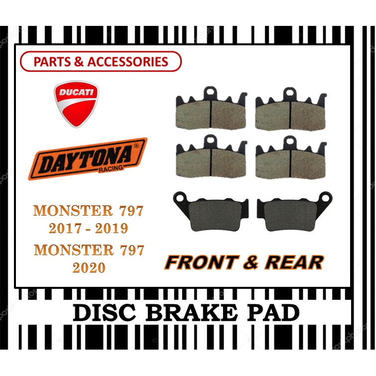 DUCATI MONSTER 797 17-20 ผ้าเบรคชุด FR0NT & REAR DAYTONA TYPE