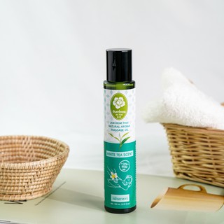 น้ำมันนวดอโรมา จันทร์หอมไทยเนเชอรัล มาสสาจออยล์ กลิ่นชาขาว JAN HOM THAI NATURAL AROMA MASSAGE OIL  WHITE TEA