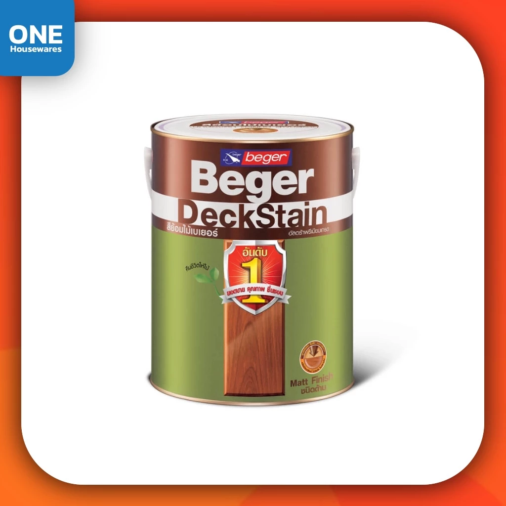 Beger DeckStain สีย้อมไม้ เบเยอร์แบบด้าน สีทาพื้นไม้ ขนาด 1/4 แกลลอน 0.946ล. สีย้อมพื้นไม้ สีทาไม้ สีย้อมไม้