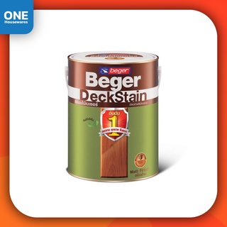 Beger DeckStain สีย้อมไม้ เบเยอร์แบบด้าน สีทาพื้นไม้ ขนาด 1/4 แกลลอน 0.946ล. สีย้อมพื้นไม้ สีทาไม้ สีย้อมไม้