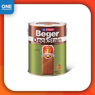 Beger DeckStain สีย้อมไม้ เบเยอร์แบบด้าน สีทาพื้นไม้ ขนาด 1/4 แกลลอน 0.946ล. สีย้อมพื้นไม้ สีทาไม้ สีย้อมไม้