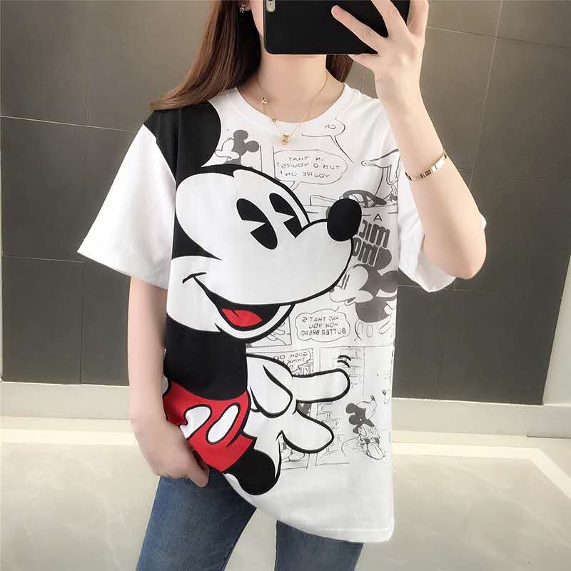 Mao shop เสื้อยืดแฟชั่นผู้หญิงลายทางแขนสั้นคอกลม เนื้อผ้าดีใส่สบาย! New Fashion women's #HAN SY SOCI