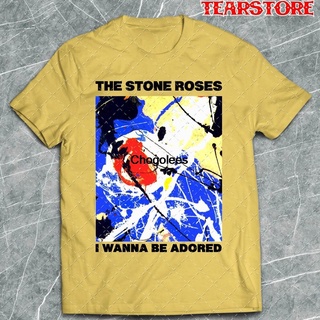 เสื้อยืดลําลอง ผ้าฝ้าย 100% แขนสั้น คอกลม พิมพ์ลายวงร็อค The Stone Roses ภาษาอังกฤษ ทรงหลวม สําหรับผู้ชาย และผู้หญิง