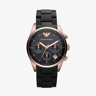 แหล่งขายและราคาEMPORIO ARMANI นาฬิกาข้อมือผู้หญิง รุ่น AR5906 Sportivo Chronograph Black Dial - Black Siliconeอาจถูกใจคุณ