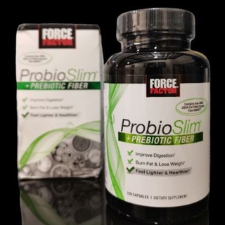 ❤️Force Factor Probio Slime+Prebiotic​Fiber(120เม็ด)แฟตเบิร์น+ช่วยระบบย่อยอาหาร