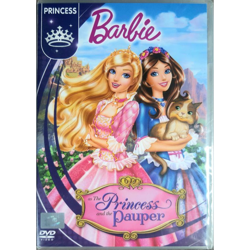 DVD การ์ตูน Barbie ตอน The Princess and the pauper เจ้าหญิงบาร์บี้ และสาวผู้ยากไร้ ลิขสิทธิ์แท้ มือห