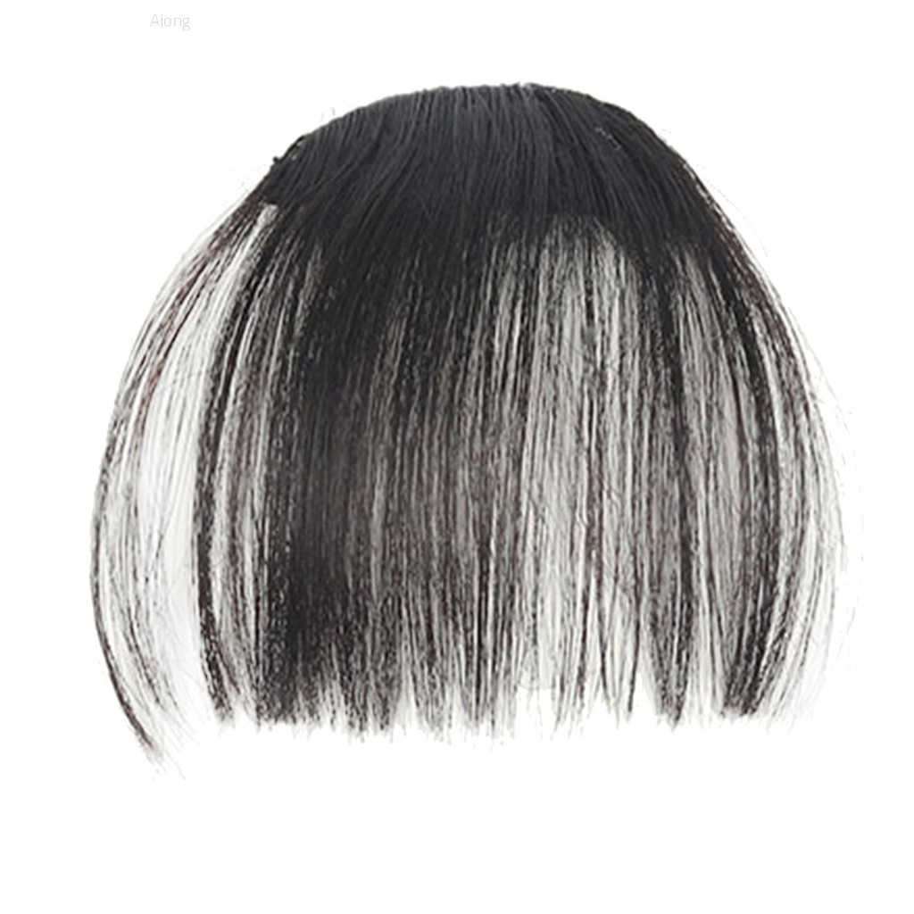 Aiong Thin Air Bangs Natural Fringe Fake Hair Extension Clip In