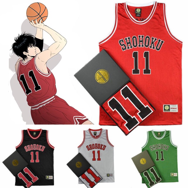 เสื้อกีฬาบาสเก็ตบอล คอสเพลย์อนิเมะ Slam Dunk Shohoku สไตล์ญี่ปุ่น (ไม่มีกล่อง)