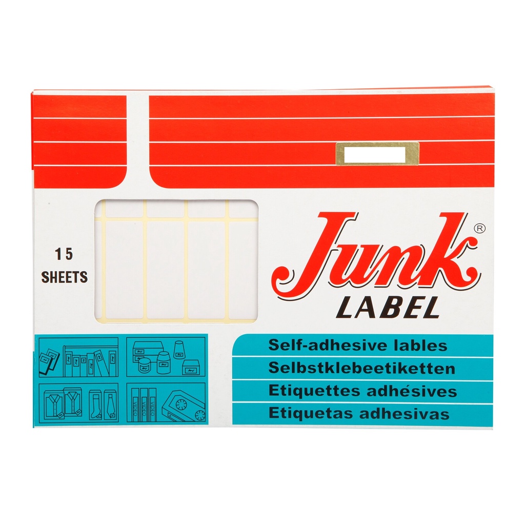 สติ๊กเกอร์ Label ลาเบล Junk ป้ายราคา ป้ายติดราคา ฉลากราคา กล่องละ15แผ่น