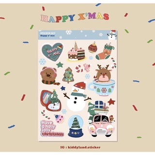 HAPPY X’MAS STICKER A6 🎅🏻🎄 (seasonal items)