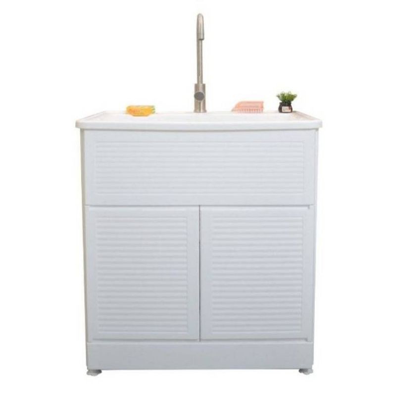 อ่างซักรีดพลาสติก JINYOCO พร้อมก็อกน้ำ อ่างล้างมือ​ 4in1 MF-4589