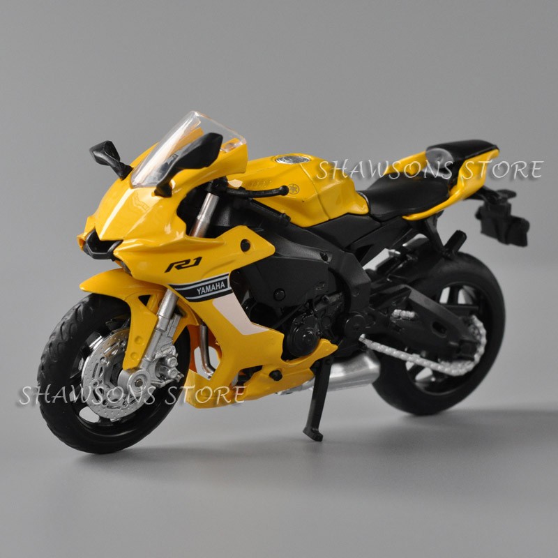 ของเล่นโมเดลรถมอเตอร์ไซค์ 1:18 Scale Diecast Motorcycle Model Yamaha YZF-R1 Sport Bike