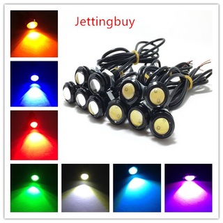 Jtth ไฟตัดหมอก LED 9W 12V 24V 18 มม. สีแดง สําหรับรถยนต์