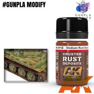 AK INTERACTIVE (AK4112) Medium Rust Deposits สีอินาเมลพิเศษสำหรับทำคราบสนิมงานเวเทอริ่ง ขนาด 35 ml