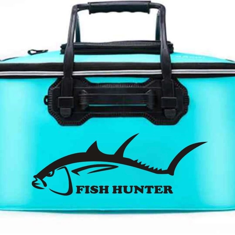 Fishing Hunter Decal Bucket Tackle Shop Fishhook สติกเกอร์ถังปลากล่องรถไวนิล Decals ราคา ถูกที่สุด ดีลบีเคเค แกลเลอรีภาพที่ 2