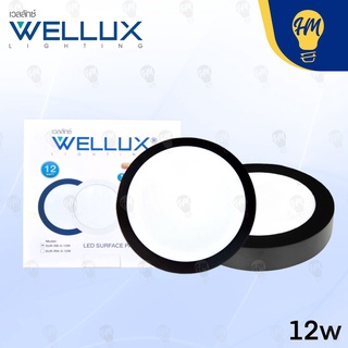 Wellux โคมไฟดาวน์ไลท์ติดลอย LED 12w. 18w. 24w. ขอบดำ แสงขาว/แสงวอร์ม ดาวน์ไลท์ LED Panel Light