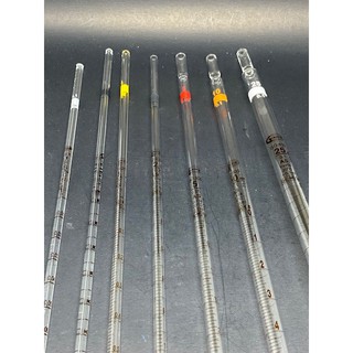 ขายแบบ 10 ชิ้น Graduated Pipette ปิเปตเเก้ว ปิเปต ยี่ห้อ Glassco ประเทศอังกฤษ แถมลูกยางปิเปต 1ชิ้น อ่านก่อนสั่ง