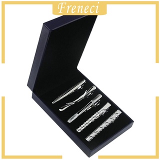 5Pcs Mens Tie Clips Set Bar Clip Wedding Business Necktie Clip with Gift Box