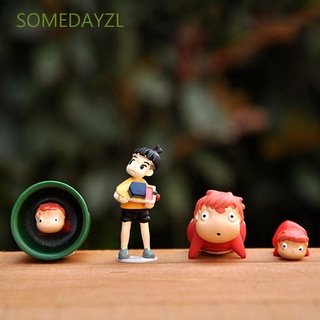 Somedayzl โมเดลตุ๊กตา Ponyo On The Cliff Action Figures ขนาดมินิ Diy สําหรับตกแต่งสวนบ้าน