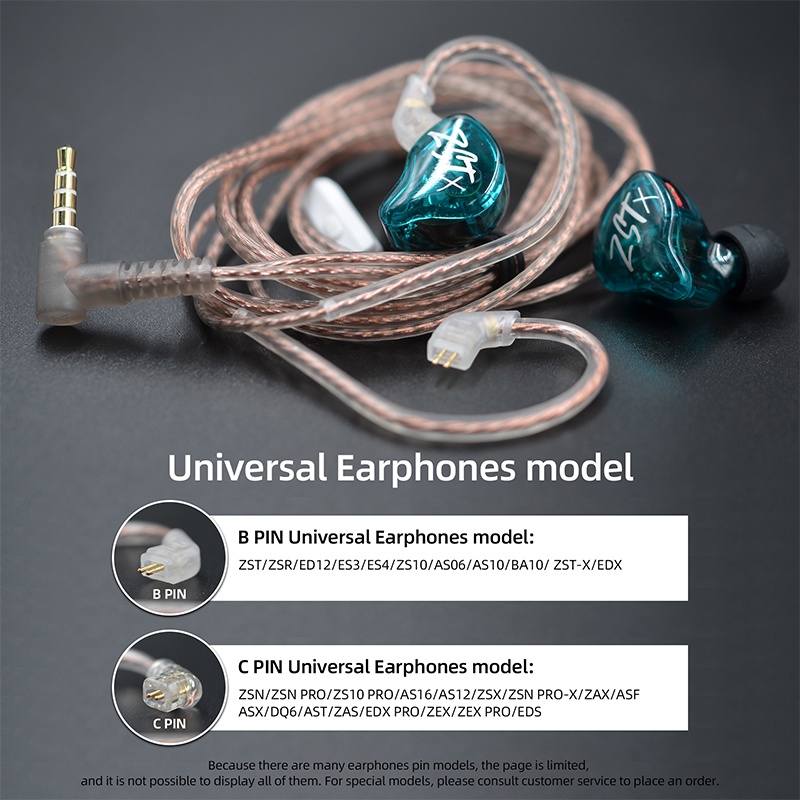 New KZ OFC cable High purity oxygen-free copper flat upgrade line 2Pin for ZS10 EDX EDC ZST ZSN ZEX Pro X