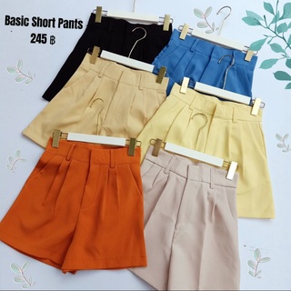 Basic shorts pants ขาสั้นรุ่นฮิตตลอดกาล เอวสูงทรงสวย ผ้าเคนนี่ดีที่สุด ใส่แล้วขาดูเรียว