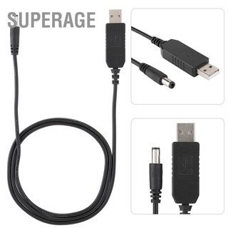 Superage Usb To 5.5มม.x 2.1มม.อินเตอร์เฟส 5V 12V สายไฟสําหรับโคมไฟตั้งโต๊ะ / โมเด็มเราเตอร์