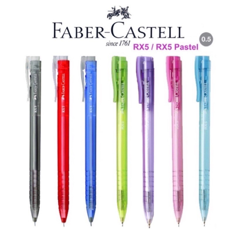ปากกาลูกลื่น Faber-Castell รุ่น RX5 RX 5 pastel ปากกา เฟเบอร์-คาสเทลล์ หมึกสีน้ำเงิน หมึกสีแดง หมึกสีดำ Faber Castell
