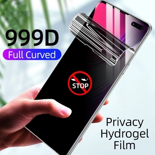 999D Antispy Hydrogel Film For iPhone 11 Pro Max X Xr Xs Max 7 8 Plus SE 2020 SE2 XSMax 8Plus 7Plus 11Pro 11ProMax iPhone11 Full Cover Private Antispy Anti Spy Peeping Screen Protector Not Glass Soft Privacy Protective Film