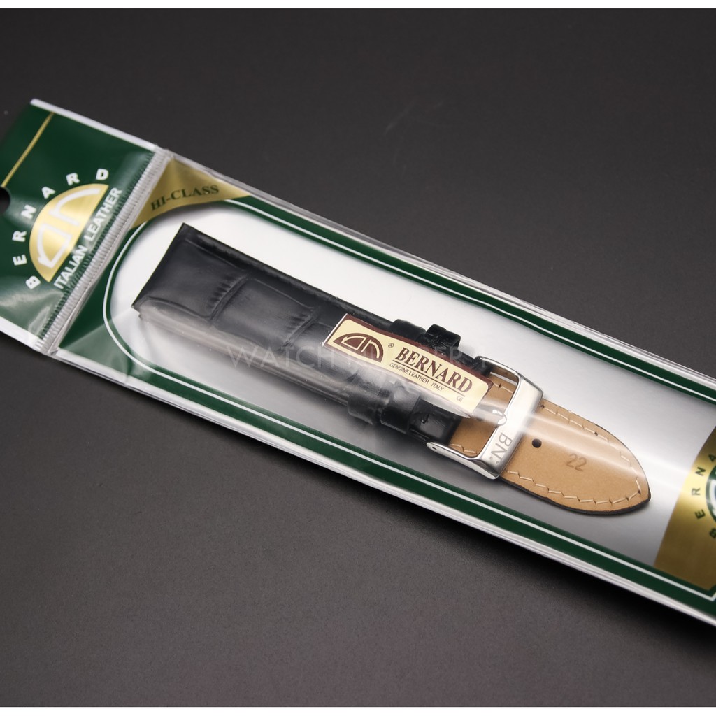สายนาฬิกาหนังแท้ BERNARD + Spring Bar จากประเทศอีตาลี เย็บด้ายสี ล็อคแบบนาฬิกา Swiss แข็งแรง ทนทาน