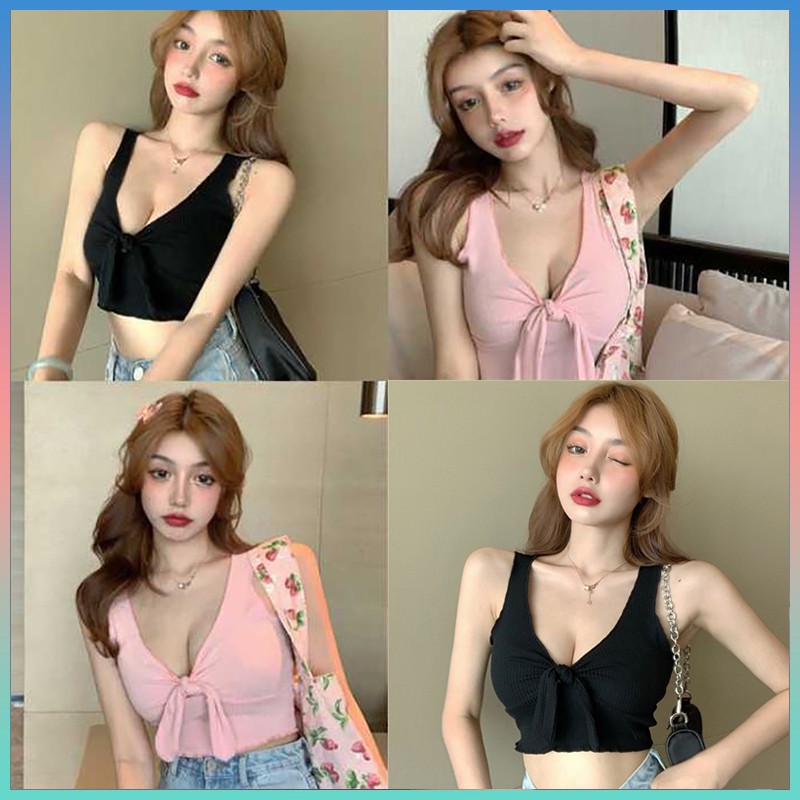 เหลือ 28 ลด 50% ใช้โค้ด INCLS22 โปรโมชั่นราคาถูก เสื้อกั๊กสีชมพู แฟชั่นเซ็กซี่ เสื้อกล้าม ผ้านิ่ม ทรงสวย รุ่นS1368
