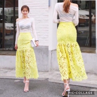 กระโปรงยาวผ้าลูกไม้🌼