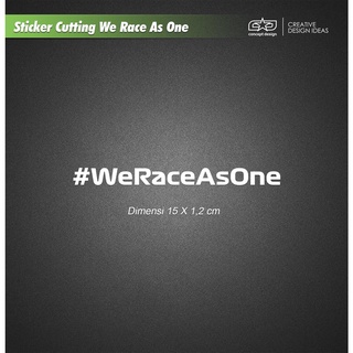 สติกเกอร์ We Race As One สําหรับติดตกแต่ง