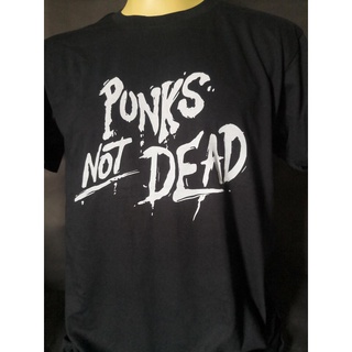 เสื้อยืดฤดูร้อนcalเสื้อวงนำเข้า Punks Not Dead The Exploited Anarchy Sex Pistols Punk Rock Retro Style Vintage T-shirt S