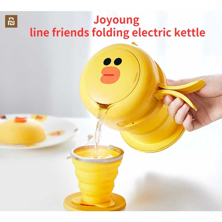 Youpin Joyoung Line Friends กาต้มน้ําไฟฟ้า ขนาดเล็ก แบบพกพา สําหรับหอพักนักเรียน