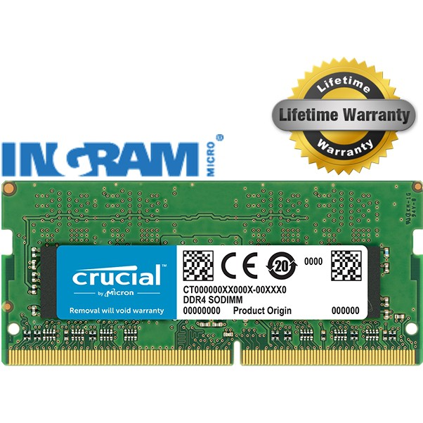 ถูกที่สุดใน Shopee !! RAM DDR4 Notebook Crucial 8GB DDR4-2400 Sodimm  รับประกันตลอดอายุการใช้งาน
