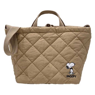 กระเป๋า Snoopy งาน Vintage Peanuts วัสดุเป็นผ้าร่มบุกันกระแทก พร้อมส่งครบ 3 สี ขนาด 40×25×12 cm