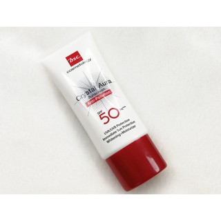 BSC Crystal Aura Sunscreen SPF50 PA+++ Anti-Pollution ครีมกันแดดวิตามินฝาแดง 25 กรัม ราคา 199บาท