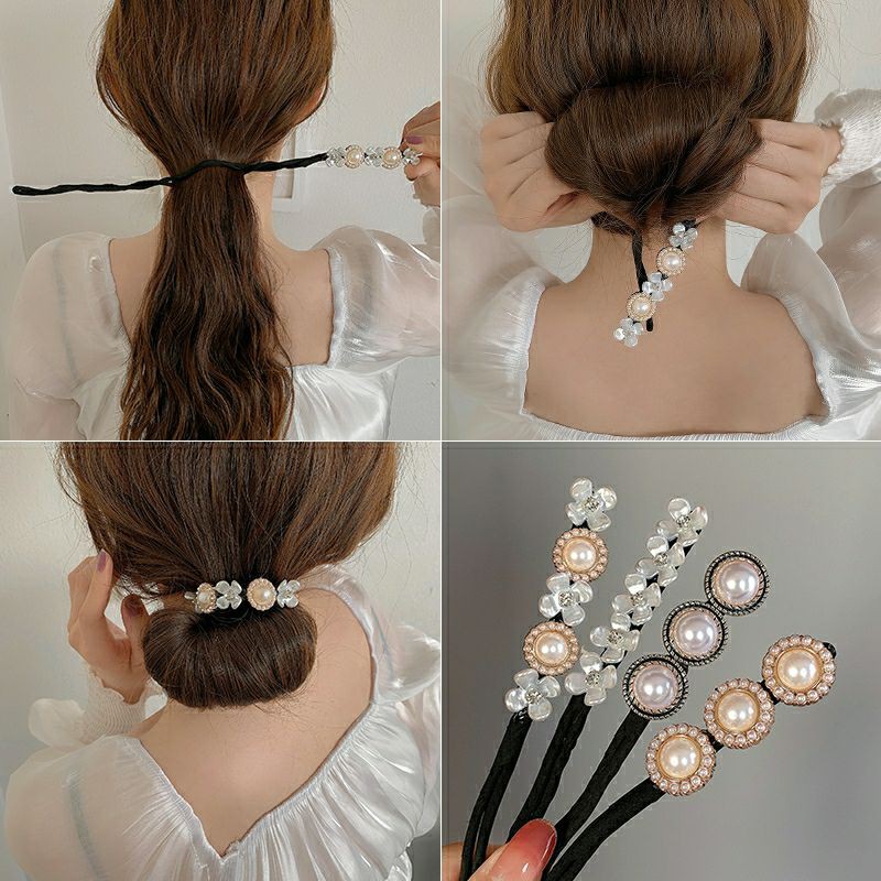Shell flower pearl ball กิ๊บผมดอกไม้เปลือกหอยไข่มุก สไตล์ญี่ปุ่น กิ๊บติดผม กิ๊บหนีบผม ตัวหนีบผม ยางรัดผม