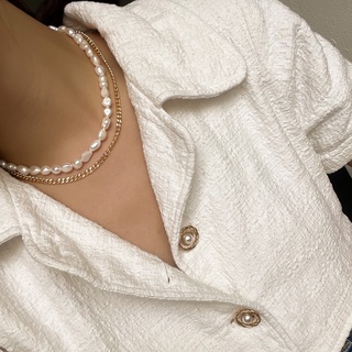 whisper.ring - Pure Pearl chocker สร้อยคอ โชกเก้อไข่มุกแท้ทะเลน้ำจืด ปรับขนาดได้