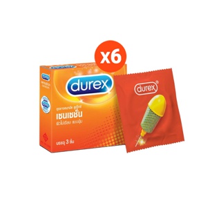 ดูเร็กซ์ ถุงยางอนามัย เซนเซชัน 3 ชิ้น จำนวน 6 กล่อง Durex Sensation Condom 3