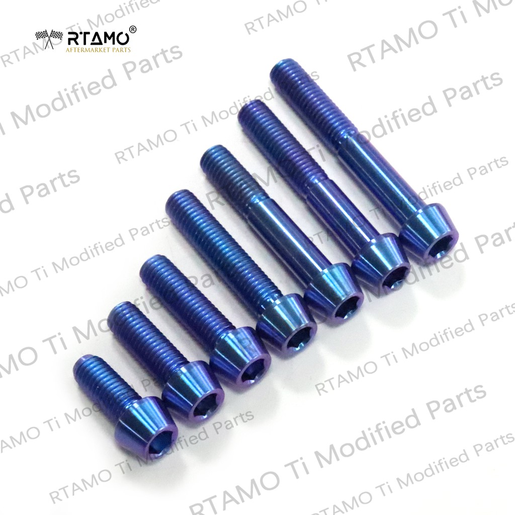 RTAMO Titanium Gr5 M8(#12)x15--55L M10(#14) 45 50 60 70 คาลิปเปอร์ ช็อก ส้อม