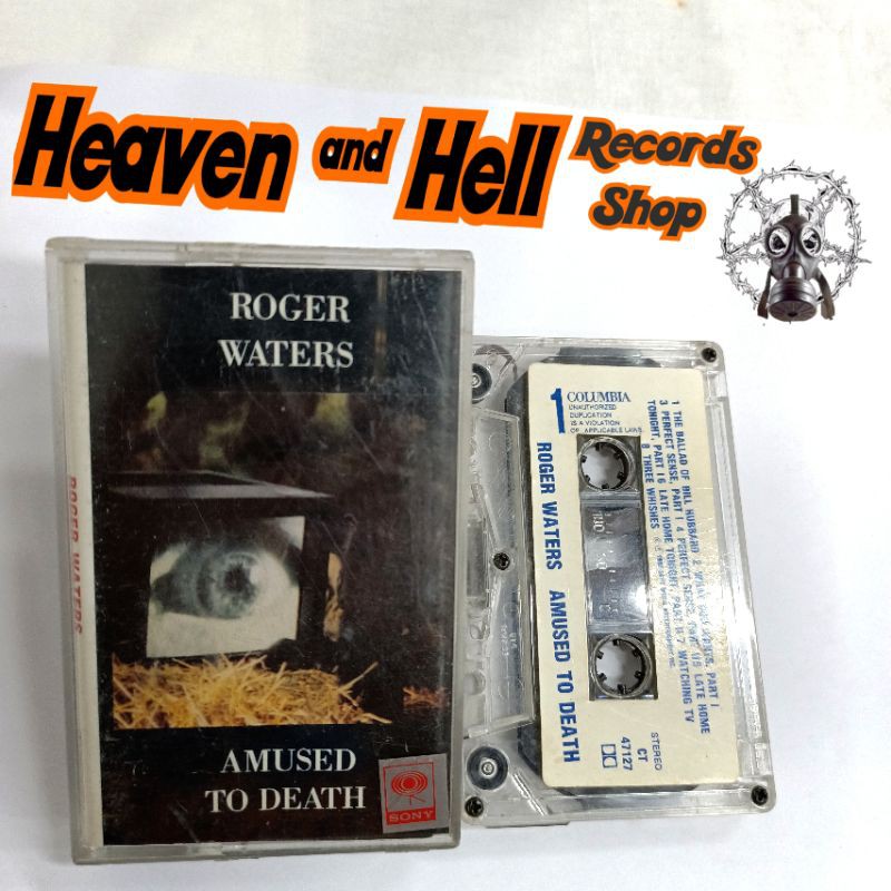 Cassette Tape เทปเพลง Roger Waters แห่ง Pink Floyd โซโล่อัลบั้ม Amused To Death 1992 progressive rock ***เทปหายาก***